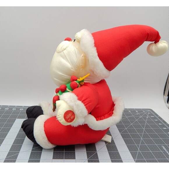 Musical Santa Claus Nylon Parachute Christmas Tree 10 Inch Plays Partial Songs - Picture 2 of 9
